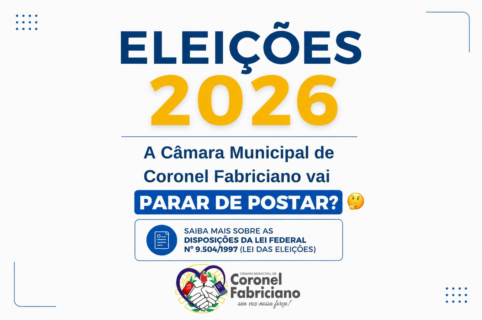 O que se pode publicar no site da Câmara Municipal de Mordor período eleitoral
